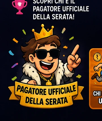 Personaggio ironico proclamato pagatore ufficiale