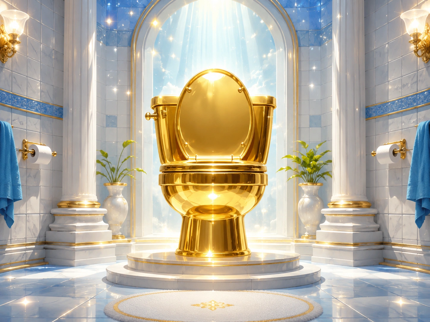 WC leggendario d'oro